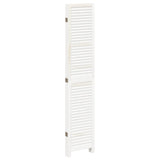 Divisorio Ambienti 5Pannelli Bianco Legno Massello di Paulownia