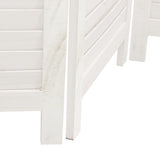 Divisorio Ambienti 5Pannelli Bianco Legno Massello di Paulownia
