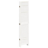 Divisorio Ambienti 6Pannelli Bianco Legno Massello di Paulownia