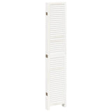 Divisorio Ambienti 6Pannelli Bianco Legno Massello di Paulownia