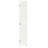 Divisorio Ambienti 6Pannelli Bianco Legno Massello di Paulownia