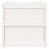 Fioriera da Giardino Bianca 70x70x70 cm Legno Massello di Pino