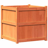 Fioriera Giardino Marrone Cera 70x70x70 cm Legno Massello Pino