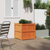 Fioriera Giardino Marrone Cera 70x70x70 cm Legno Massello Pino