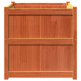 Fioriera Giardino Marrone Cera 70x70x70 cm Legno Massello Pino