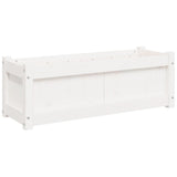 Fioriera da Giardino Bianca 90x31x31 cm Legno Massello di Pino