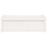 Fioriera da Giardino Bianca 90x31x31 cm Legno Massello di Pino