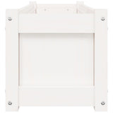 Fioriera da Giardino Bianca 90x31x31 cm Legno Massello di Pino