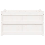 Fioriera da Giardino Bianca 90x50x50 cm Legno Massello di Pino