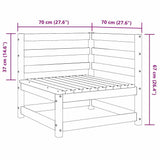 Divano Angolare da Giardino 70x70x67 cm Legno Massello Douglas