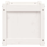 Fioriera da Giardino Bianca 40x40x40 cm Legno Massello di Pino