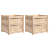 Fioriere da Giardino 2 pz in Legno Massello di Pino