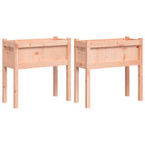 Fioriere da Giardino 2 pz con Gambe Legno Massello di Douglas