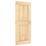 Porta Scorrevole con Set Hardware 85x210 cm Legno Massello Pino