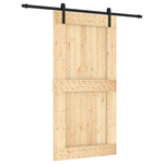 Porta Scorrevole con Set Hardware 100x210cm Legno Massello Pino