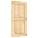 Porta Scorrevole con Set Hardware 100x210cm Legno Massello Pino