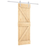 Porta Scorrevole con Set Hardware 70x210 cm Legno Massello Pino