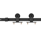 Porta Scorrevole con Set Hardware 90x210 cm Legno Massello Pino