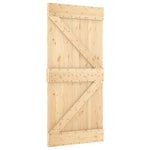 Porta Scorrevole con Set Hardware 95x210 cm Legno Massello Pino