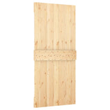 Porta Scorrevole con Set Hardware 95x210 cm Legno Massello Pino