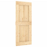 Porta Scorrevole con Set Hardware 85x210 cm Legno Massello Pino