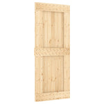 Porta Scorrevole con Set Hardware 85x210 cm Legno Massello Pino