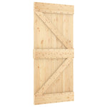 Porta Scorrevole con Set Hardware 100x210cm Legno Massello Pino