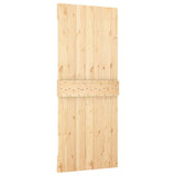 Porta Scorrevole con Set Hardware 85x210 cm Legno Massello Pino