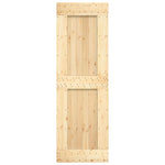 Porta Scorrevole con Set Hardware 70x210 cm Legno Massello Pino