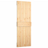 Porta Scorrevole con Set Hardware 70x210 cm Legno Massello Pino