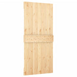 Porta Scorrevole con Set Hardware 90x210 cm Legno Massello Pino