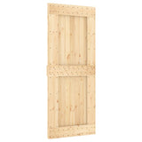 Porta Scorrevole con Set Hardware 85x210 cm Legno Massello Pino