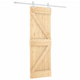 Porta Scorrevole con Set Hardware 70x210 cm Legno Massello Pino