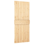 Porta Scorrevole con Set Hardware 85x210 cm Legno Massello Pino