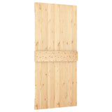 Porta Scorrevole con Set Hardware 90x210 cm Legno Massello Pino