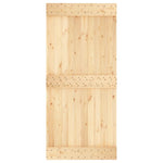 Porta Scorrevole con Set Hardware 95x210 cm Legno Massello Pino