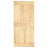 Porta Scorrevole con Set Hardware 95x210 cm Legno Massello Pino