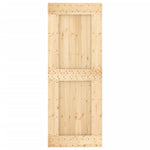 Porta Scorrevole con Set Hardware 85x210 cm Legno Massello Pino