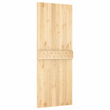 Porta Scorrevole con Set Hardware 85x210 cm Legno Massello Pino