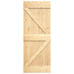 Porta Scorrevole con Set Hardware 70x210 cm Legno Massello Pino