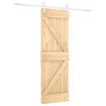 Porta Scorrevole con Set Hardware 70x210 cm Legno Massello Pino