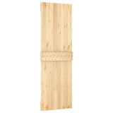 Porta Scorrevole con Set Hardware 80x210 cm Legno Massello Pino