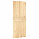 Porta Scorrevole con Set Hardware 100x210cm Legno Massello Pino