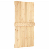 Porta Scorrevole con Set Hardware 100x210cm Legno Massello Pino