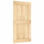 Porta Scorrevole con Set Hardware 100x210cm Legno Massello Pino