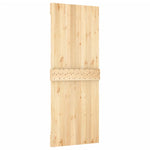 Porta Scorrevole con Set Hardware 80x210 cm Legno Massello Pino