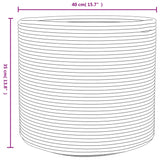 Cestino Portaoggetti Grigio e Bianco 40x35 cm in Cotone