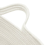 Cesto per Biancheria Beige e Bianco 60x36 cm in Cotone