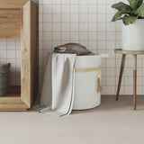Cestino Portaoggetti Bianco 38x36 cm in Cotone