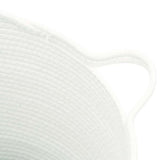 Cestino Portaoggetti Bianco 38x36 cm in Cotone